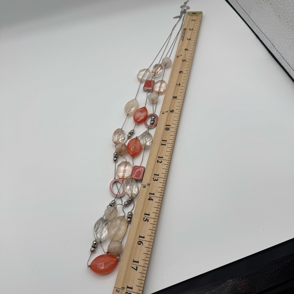 Vintage 90’S Signed NY Double‑Strand Beaded Necklace Mixed Shapes,Styles & Sizes - Picture 5 of 5